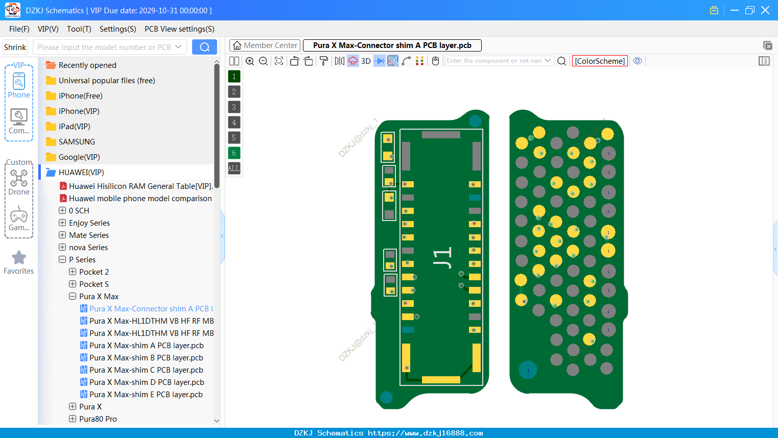 HUAWEI Pura X Max-Connector Shim A PCB Layer